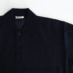 KID MOHAIR SHEER KNIT POLO #NAVY [A25SP03FG]