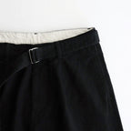 Selvage Denim Belted Pants #BLACK_WASHED [GU253-40064RB]