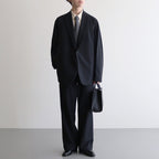 WOOL FULLING FLANNEL STRIPE TIE #TOP GRAY [A24AT06HC]