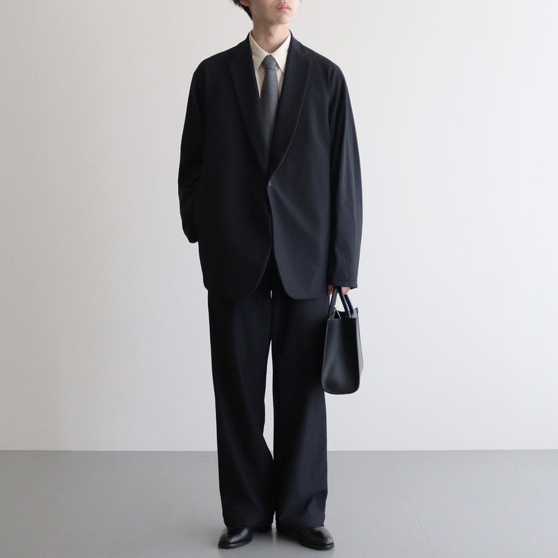 WOOL FULLING FLANNEL STRIPE TIE #TOP GRAY [A24AT06HC]