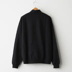 ELASTIC HIGH GAUGE SWEAT HALF ZIP P/O #INK BLACK [A26SP01NU]