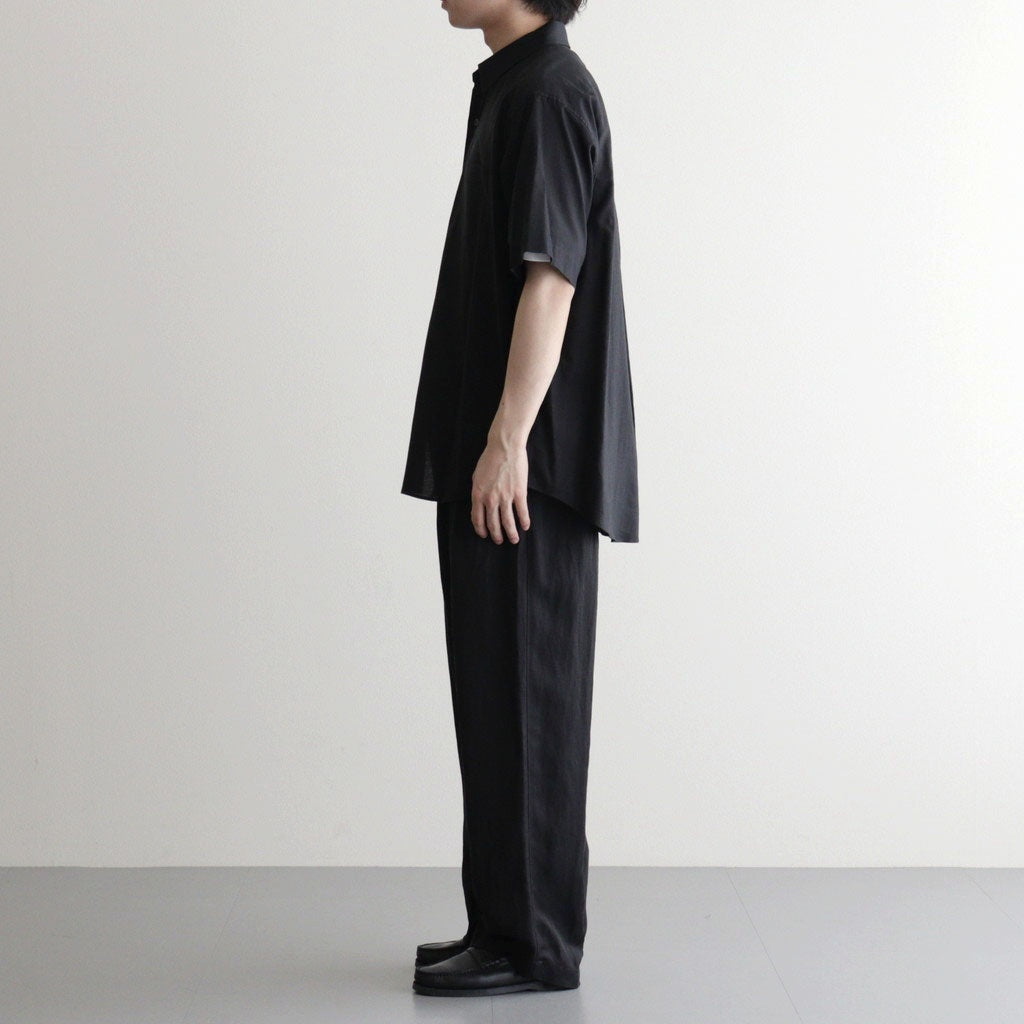 COTTON SILK OVERSIZED SS SHIRT #BLACK [ST.1498]