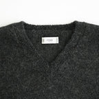 Baby Alpaca V-neck Sweater #Charcoal [YK26FW01379S]