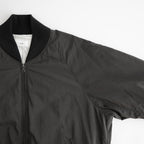 FIBRIL NYLON SATIN FLIGHT JACKET #CHARCOAL GRAY [JKAGLW0200]