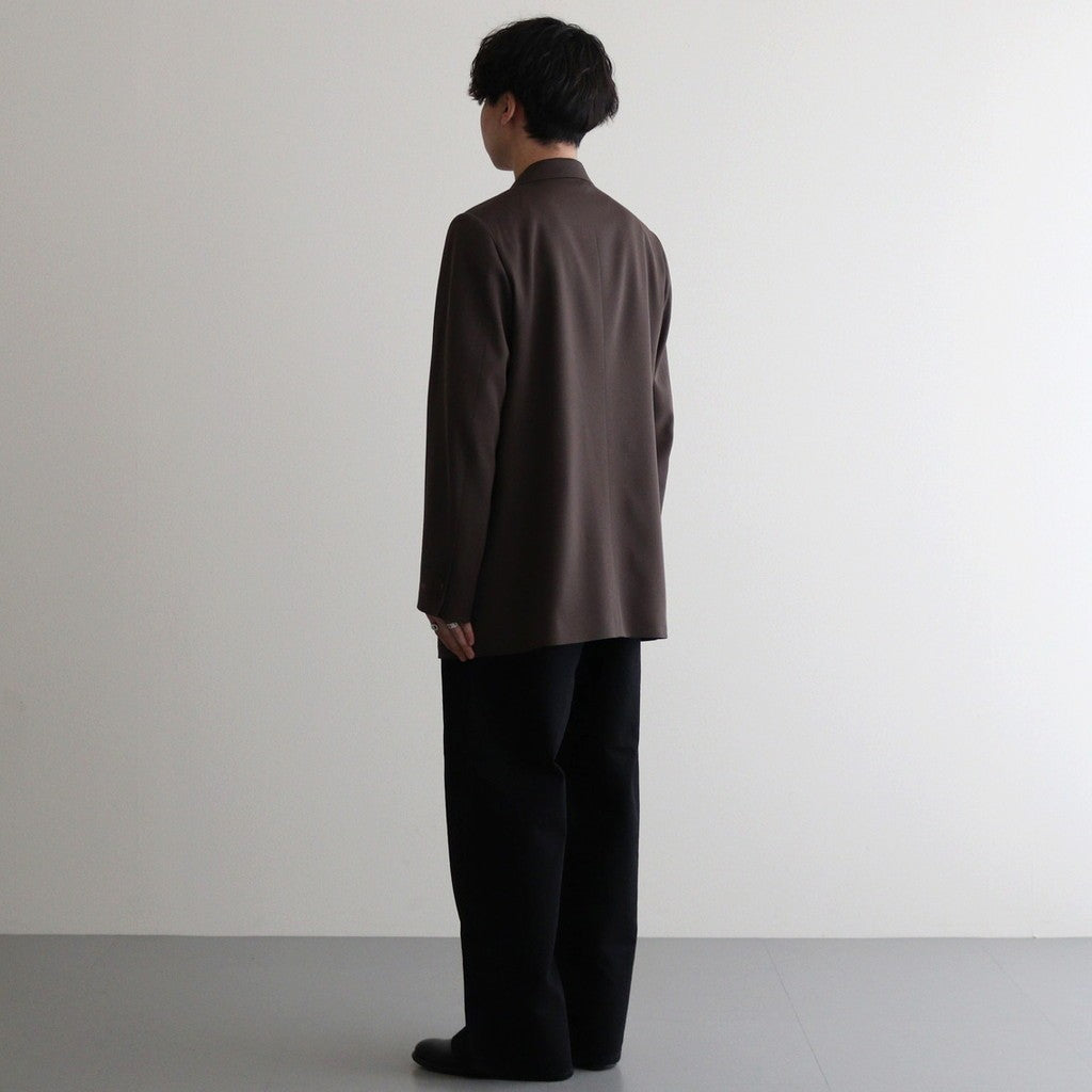 LIGHT WOOL MAX GABARDINE JACKET #DARK BROWN [A25SJ01MG]