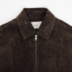 Suede Zip Blouson #D/BRN [12620204]