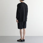 LIGHT WOOL MAX GABARDINE SHORTS #TOP BLACK [A26SP05MG]