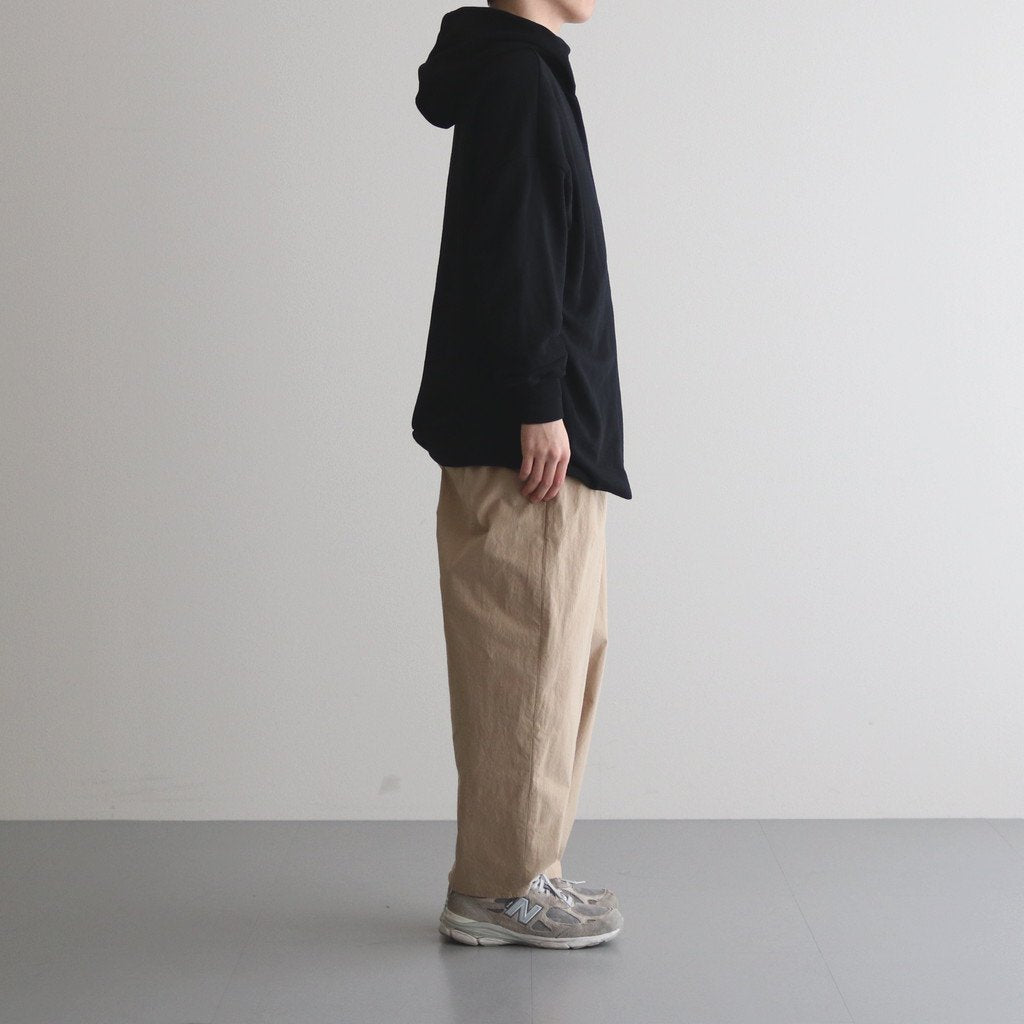 FCDPTD｜製品染＆ポリエステル裏毛 前開きパーカー #BLACK [GE_FR0304TD]