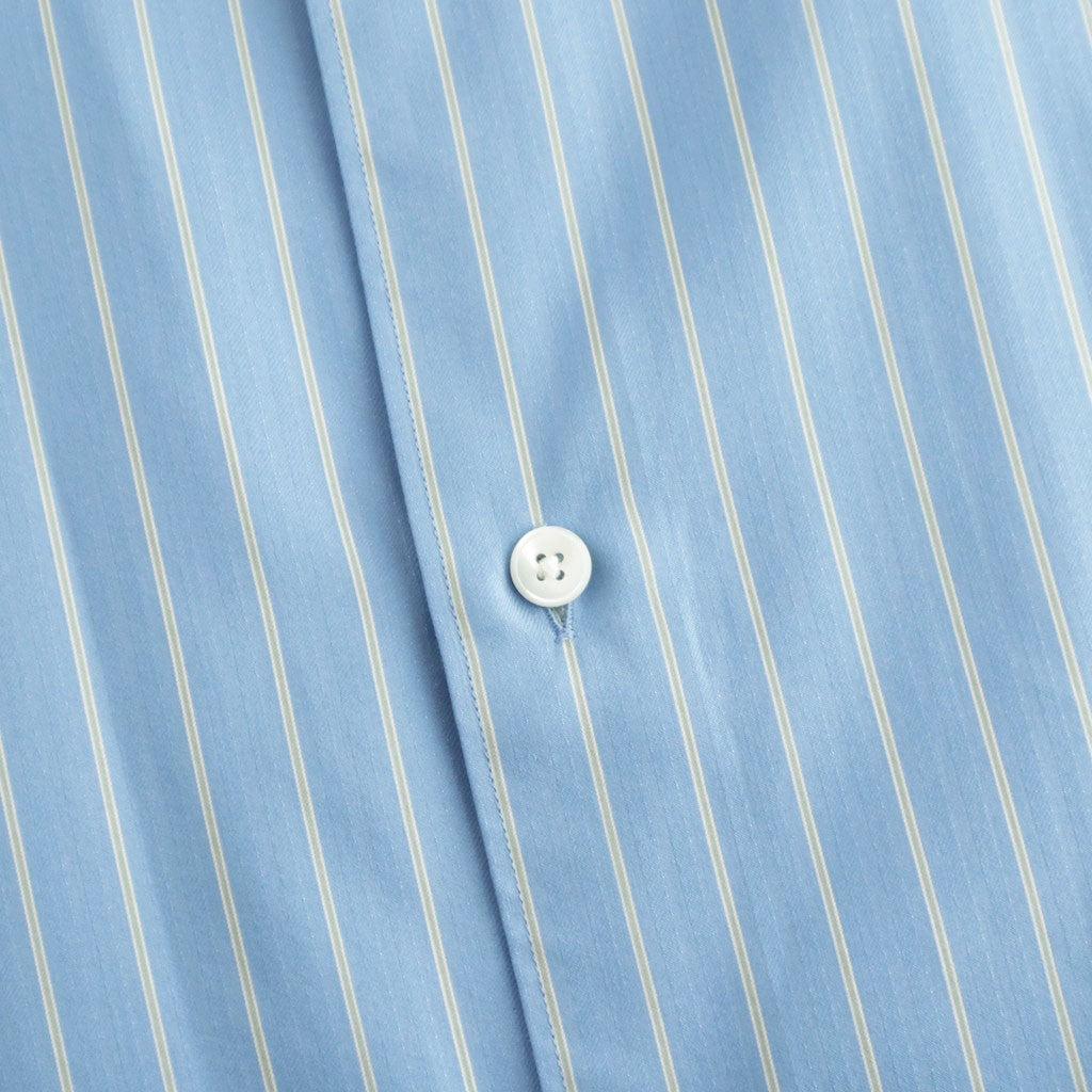 COTTON SILK STRIPE SHIRT #SAX BLUE STRIPE [A26AS01CS]