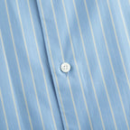 COTTON SILK STRIPE SHIRT #SAX BLUE STRIPE [A26AS01CS]