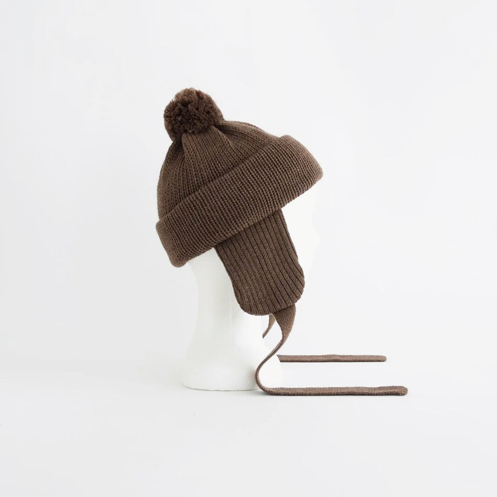 WOOL STANDARD KNIT - 梵天/耳付き #BEIGE [NO.28254]