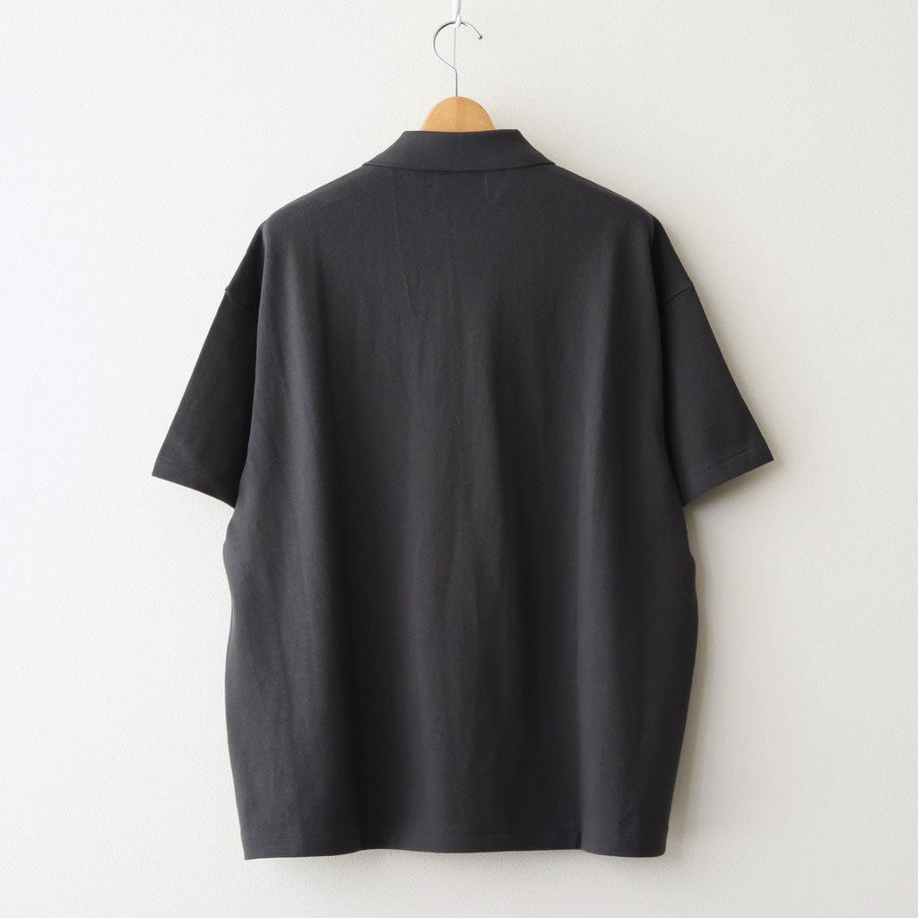 Cotton Pique Jersey S/S Skipper Polo #CHARCOAL [GU261-70416