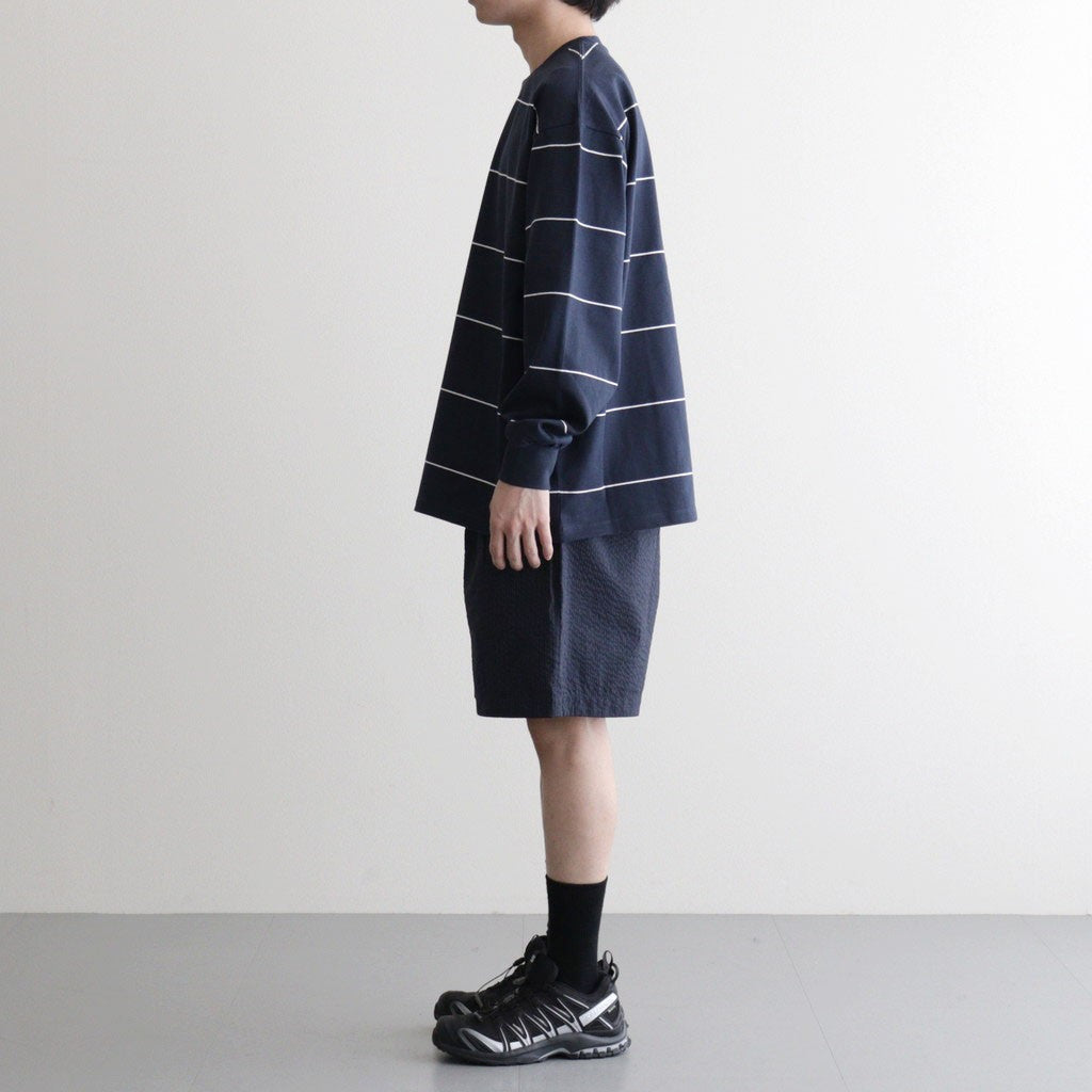 SEERSUCKER EASY SHORTS #NAVY×BLACK [FSC261-40229]