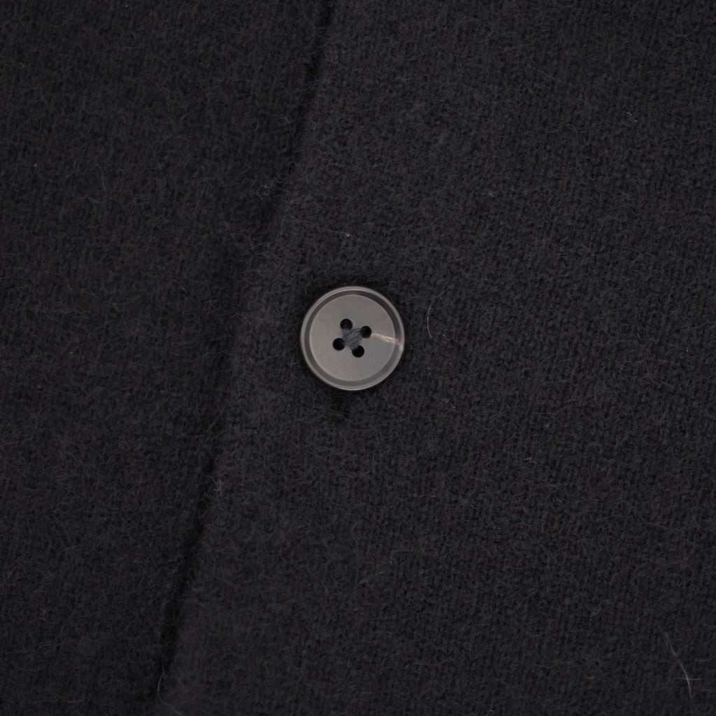 PURE CASHMERE KNIT POLO LS #BLACK [ST.1630]
