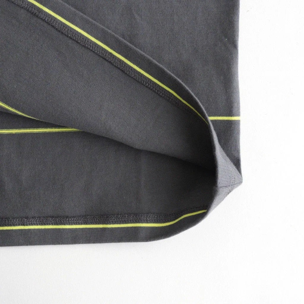 PIN BORDER L/S TEE #GRAY×YELLOW [FSC263-70089]
