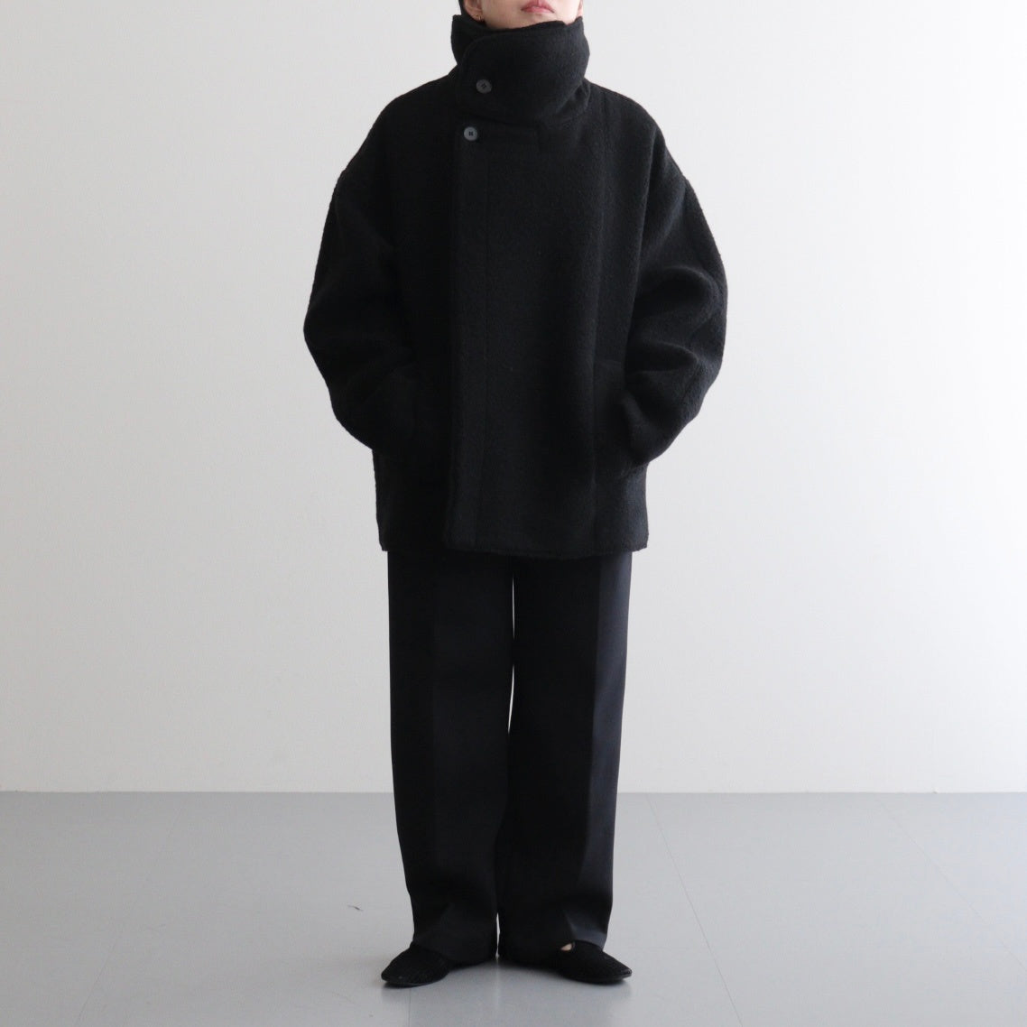 Standcollar Boucle Jacket #BLK [12520002]