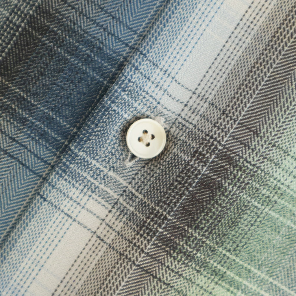SUPER LIGHT WOOL CHECK SHIRT #BLUE GREEN CHECK [A25AS01LC]