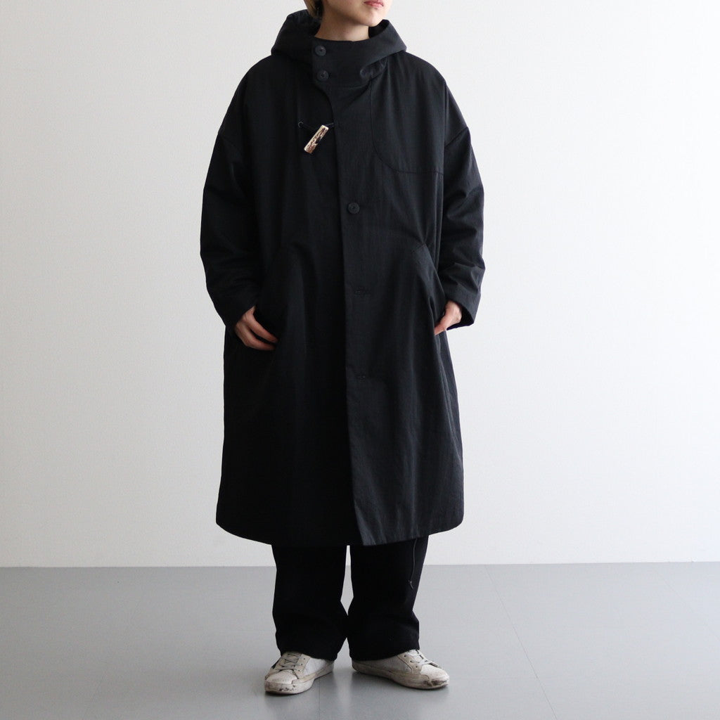 ヴィンテージNYパデッドダッフルロングCT #BLACK [D224-C445]