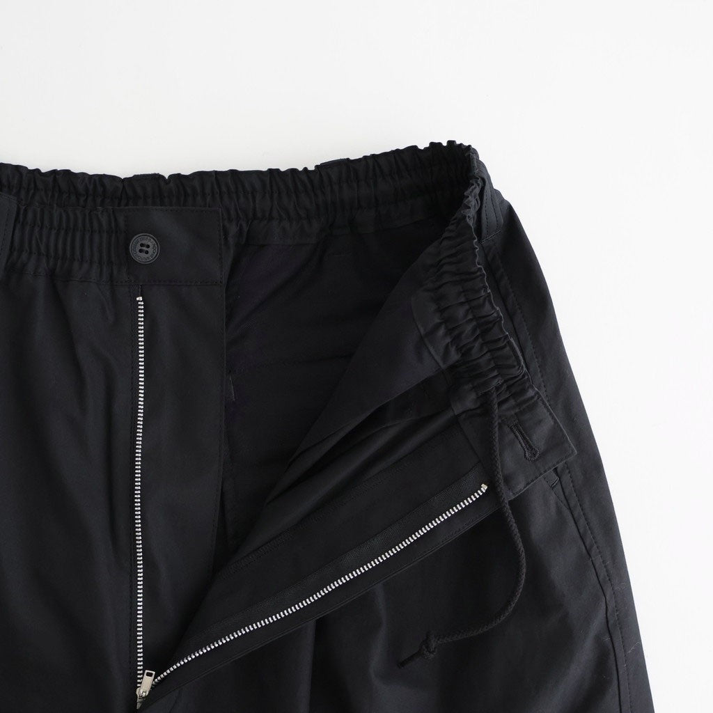 綿ツイル微起毛 ワイド2タックパンツ #BLACK [HQ-P006-051]