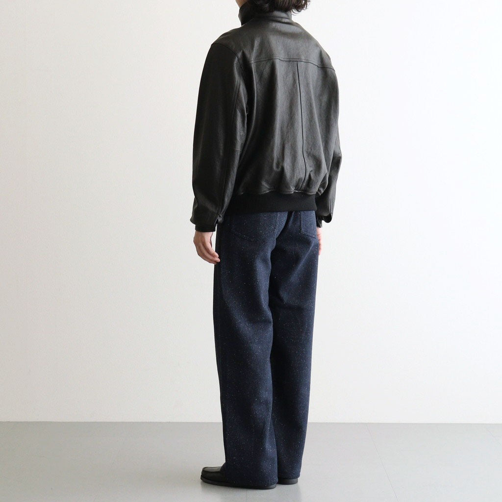 TEXTURED LAMB LEATHER BLOUSON #BLACK [A26AB01BL]