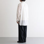 SHEER STRIPE SHIRTS LOOSE FIT #WHITE STRIPE [2541000507]