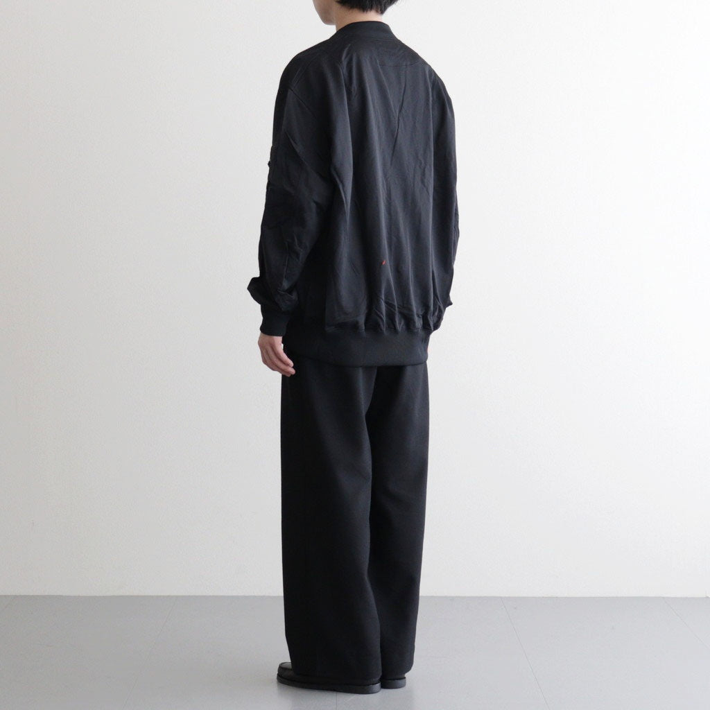 綿ナイロン裏毛 カーディガン #BLACK [HQ-T007-051]