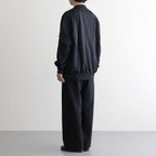 綿ナイロン裏毛 カーディガン #BLACK [HQ-T007-051]