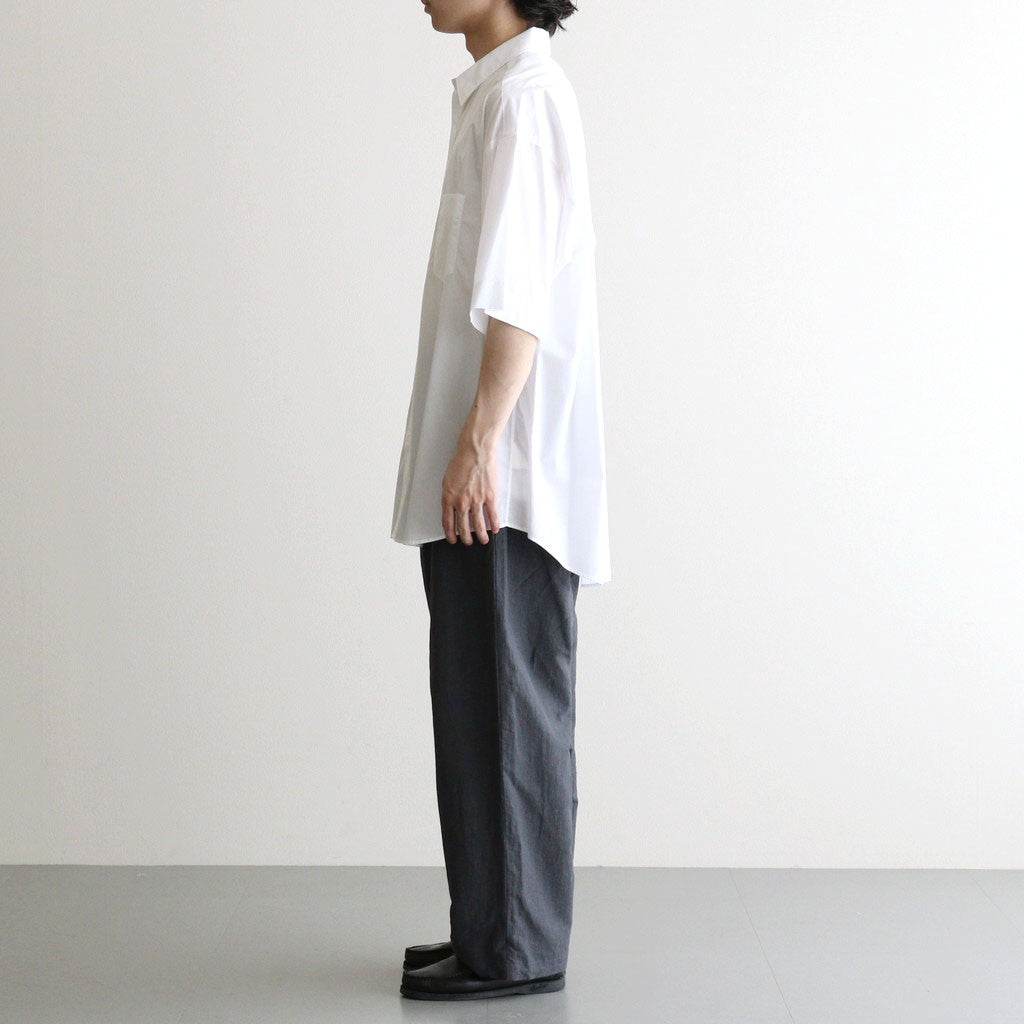 Broad S/S Oversized Regular Collar Shirt #WHITE [GM251-50013B]