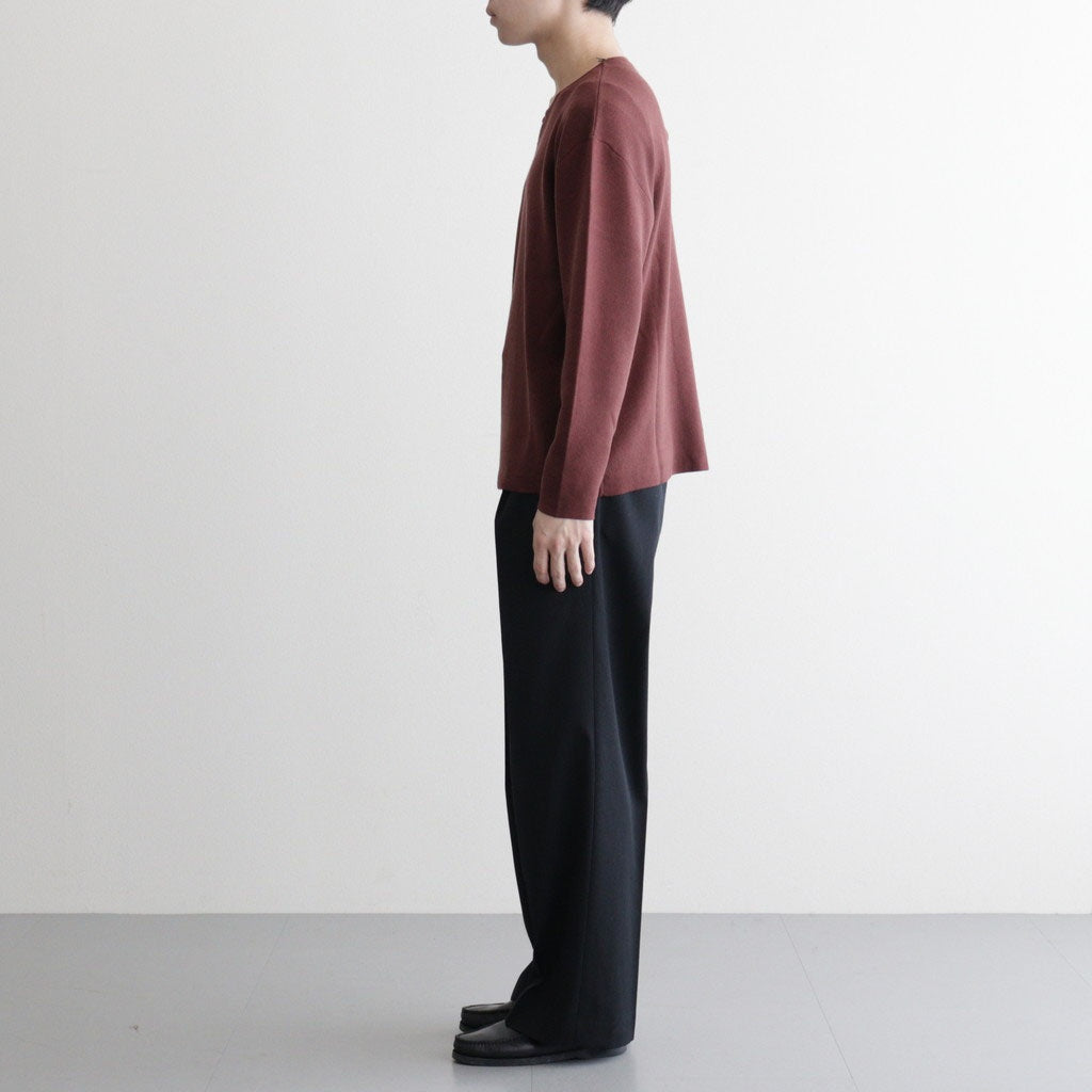 KEY-NECK PULLOVER #BROWN [N0030]