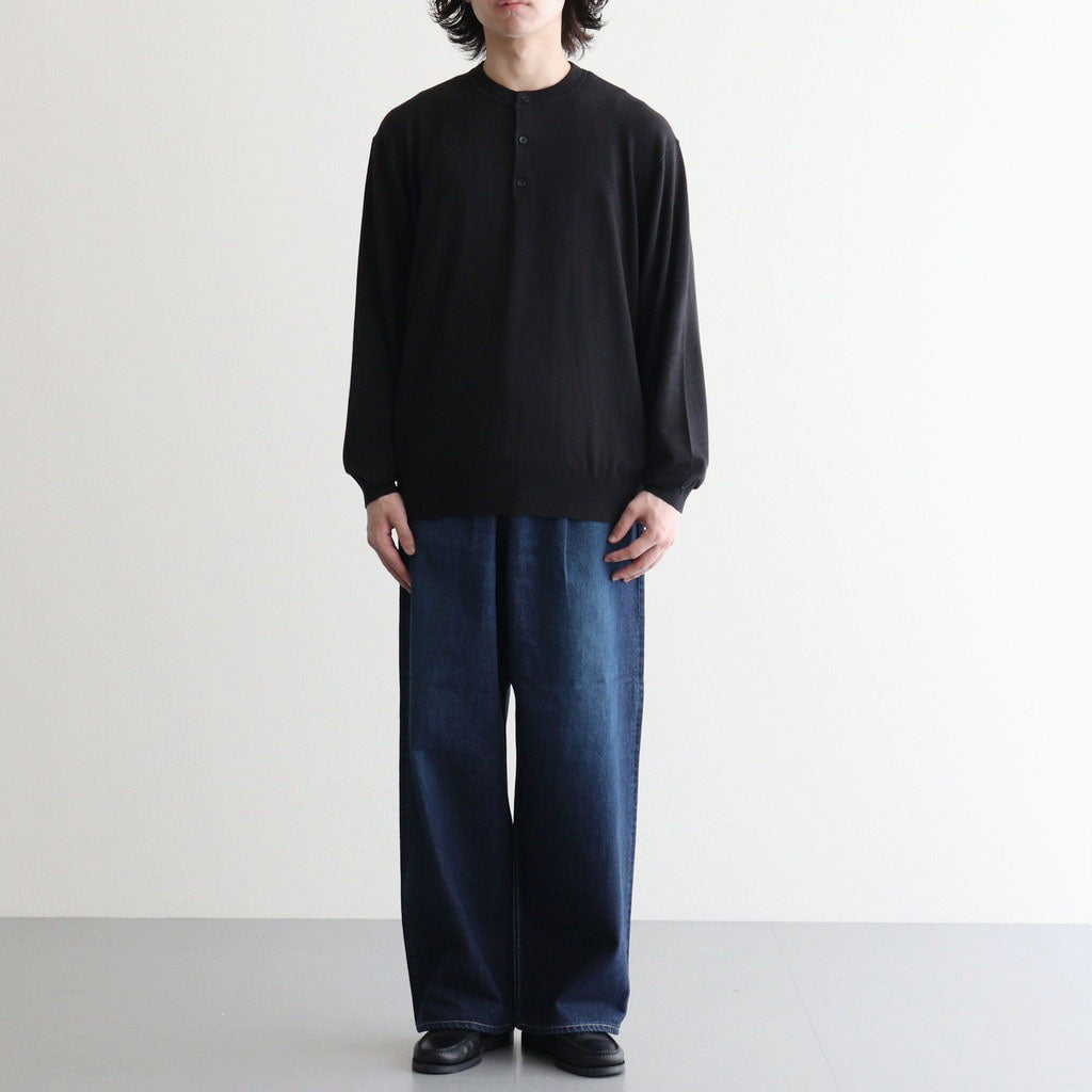 Selvage Denim Two Tuck Pants #INDIGO DARK FADE [GU263-40061DB]