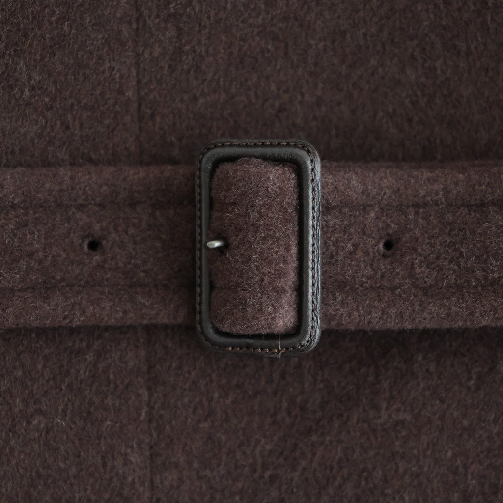 SUPER FINE WOOL MOSSER SOUTIEN COLLAR COAT #TOP BROWN [A26AC01WM]