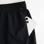 TRAVEL NYLON WIDE EASY SHORTS #BLACK [PRAGGM0200]
