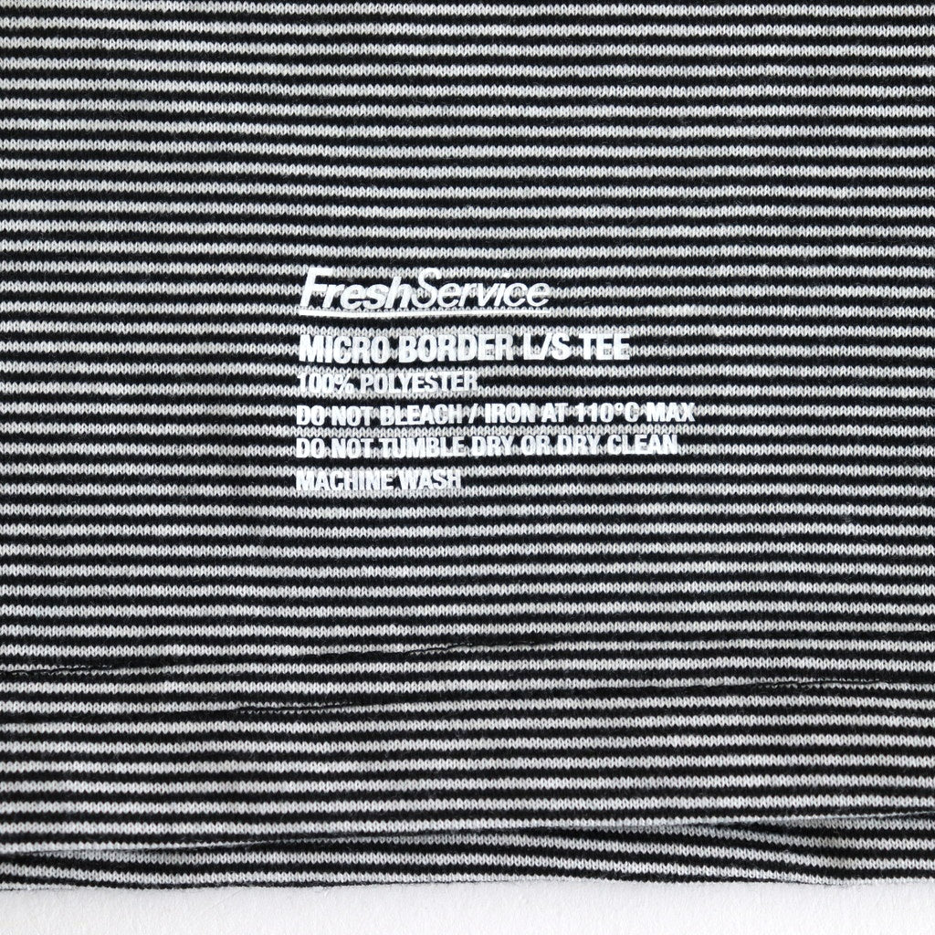 MICRO BORDER L/S TEE #WHITE × BLACK [FSC251-70114]