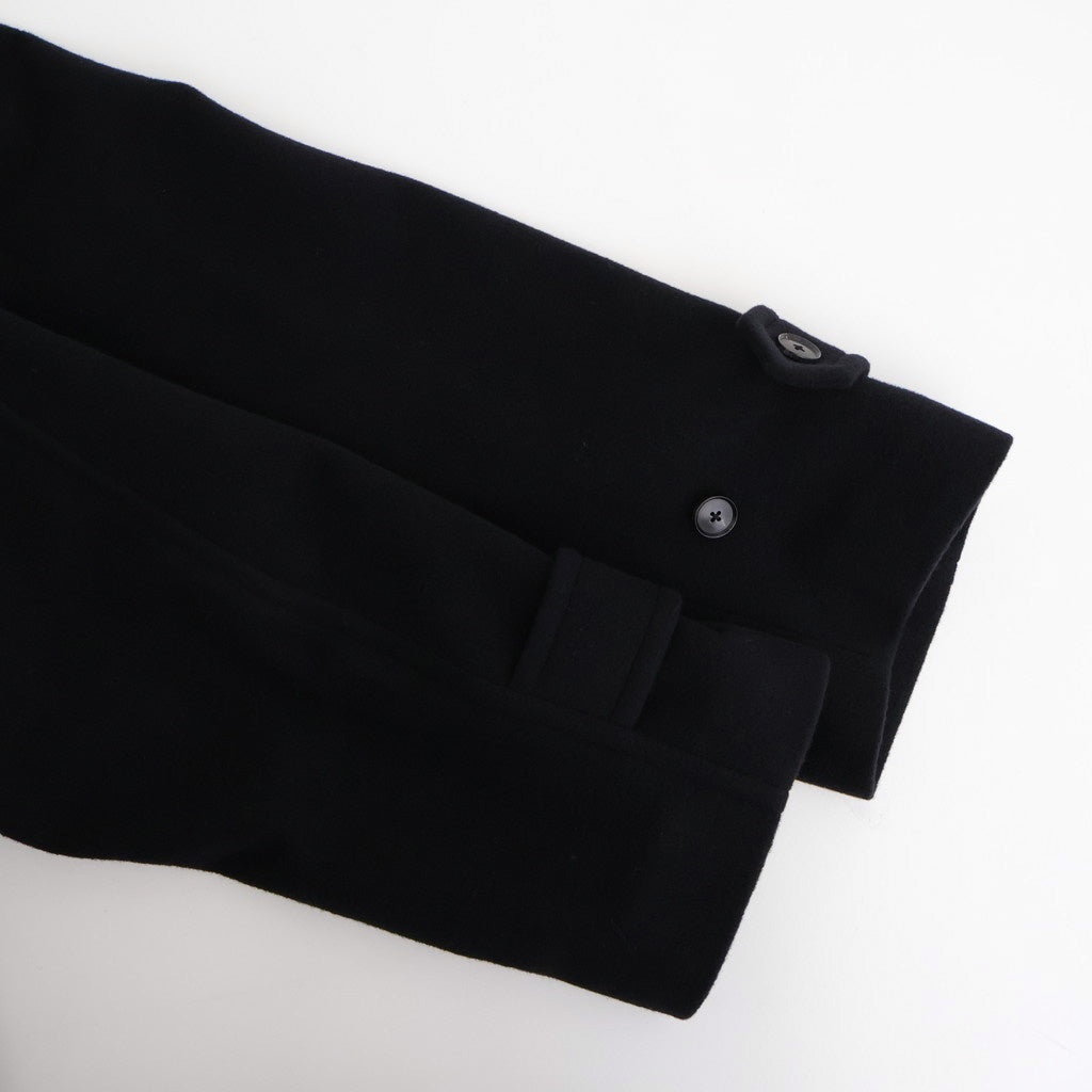 SUPER FINE WOOL MOSSER SOUTIEN COLLAR COAT #BLACK [A25AC04WM]