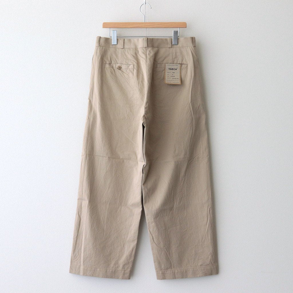 CHINO CLOTH PANTS WIDE #KHAKI [12654]