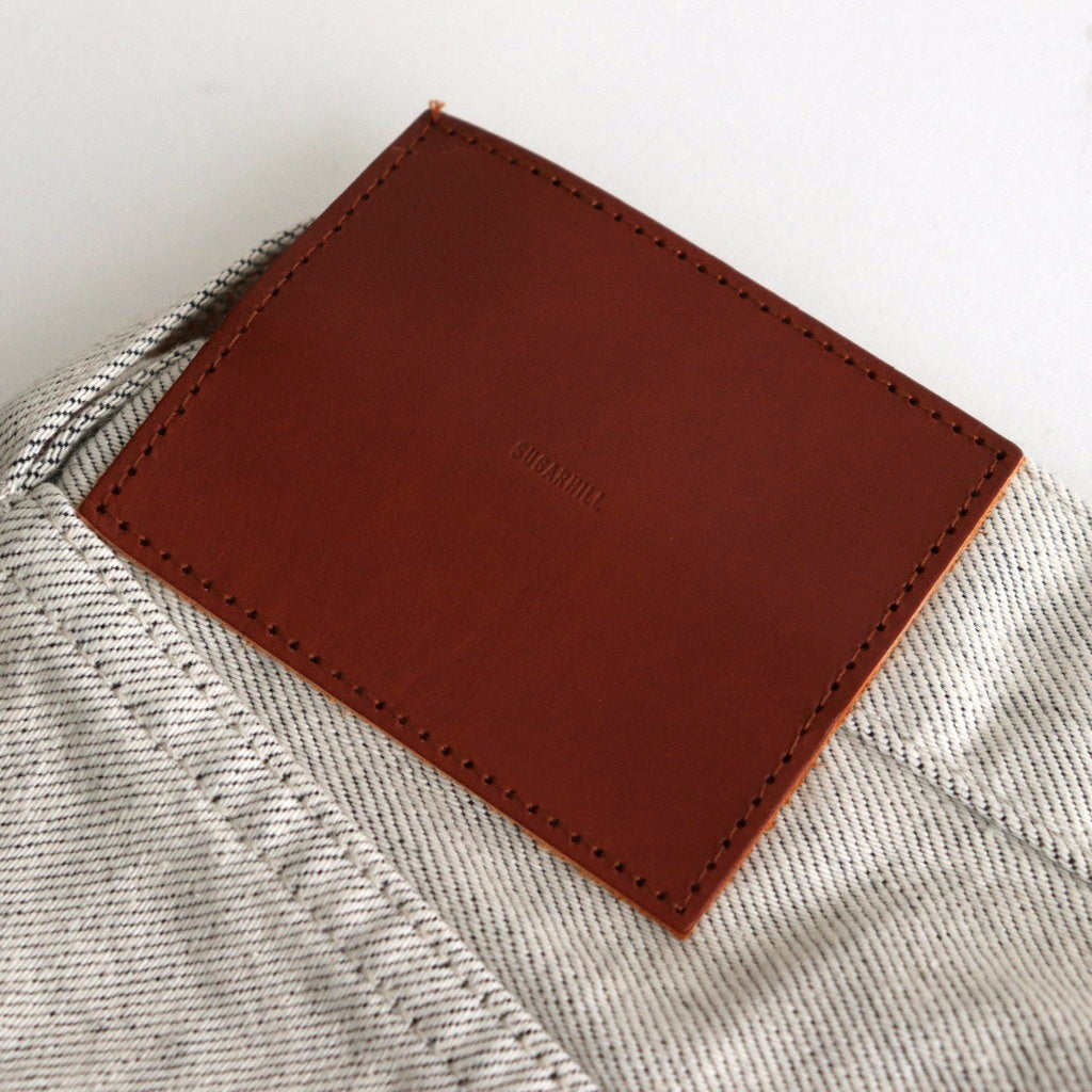 WESTERN DOUBLE KNEE PANTS WIDE CUT #GRAY WHITE [2541000409]