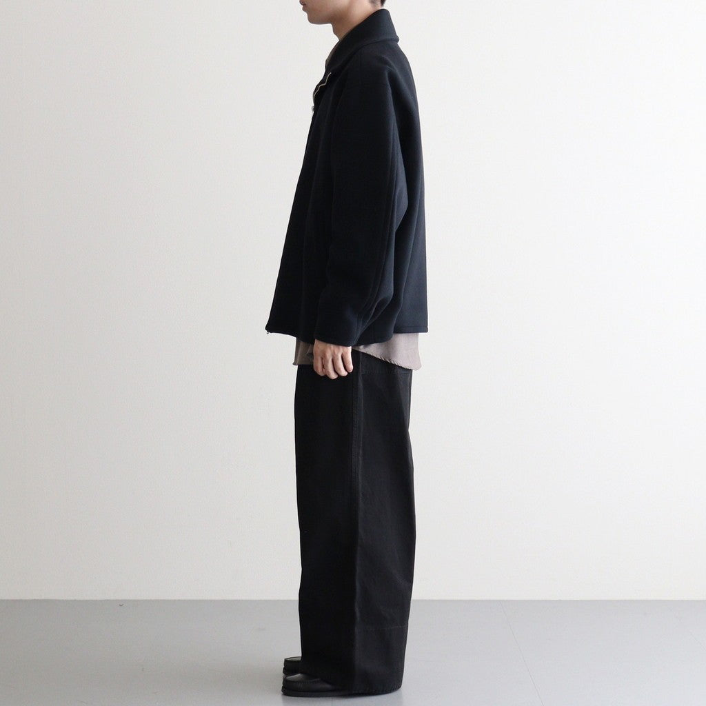 Melton Stand Collar Zip Blouson #BLACK [YK25FW01034B]