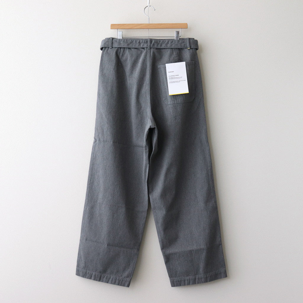 Colorfast Denim Belted Pants #GRAY [GM243-40210B]