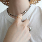 Skinny Pearl Ring #GLD [12510908]