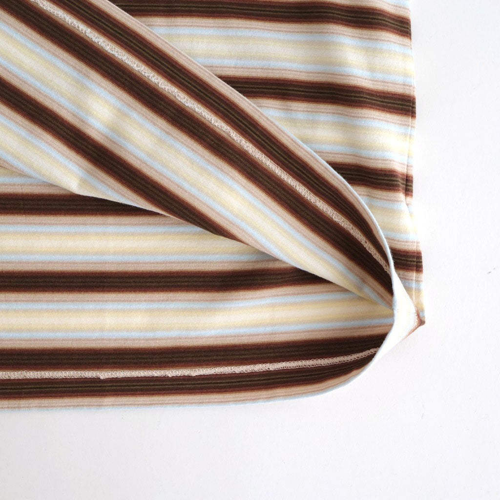 GRADIENT STRIPE JERSEY TEE #FADE BROWN STRIPE [A26ST02GJ