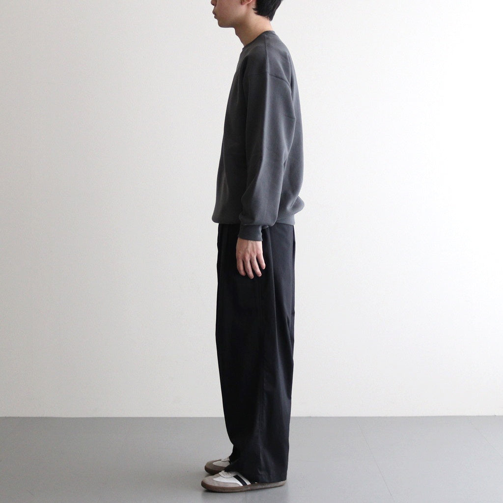 Silicon Poplin Two Tuck Easy Pants #BLACK [GM251-40148]