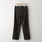 LIGHT WOOL MAX GABARDINE SLACKS #DARK BROWN [A26AP05MG]