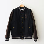 LEATHER STUDIUM JACKET #BLACK x BROWN [25330210]