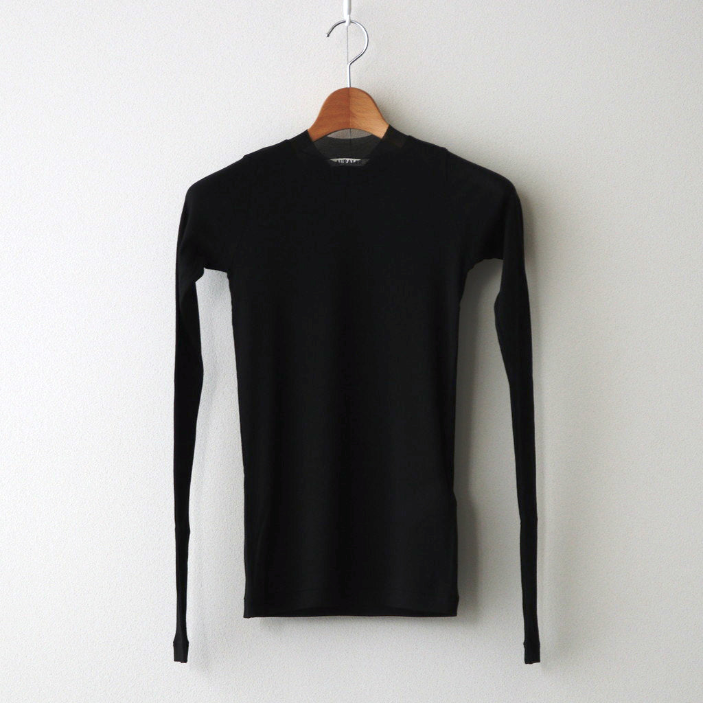 HIGH GAUGE SHEER RIB L/S TEE #BLACK [A00P01HF]