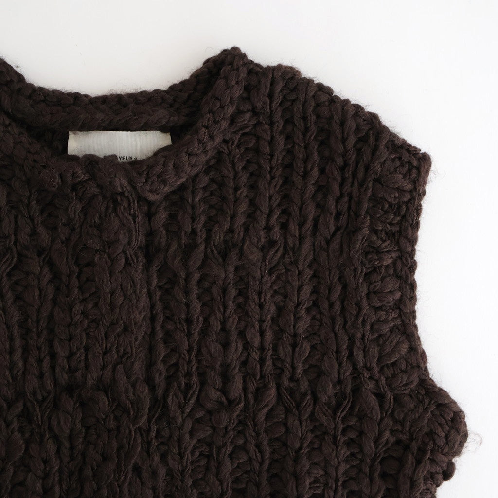 Mix Handknit Vest #D/BRN [12520525]