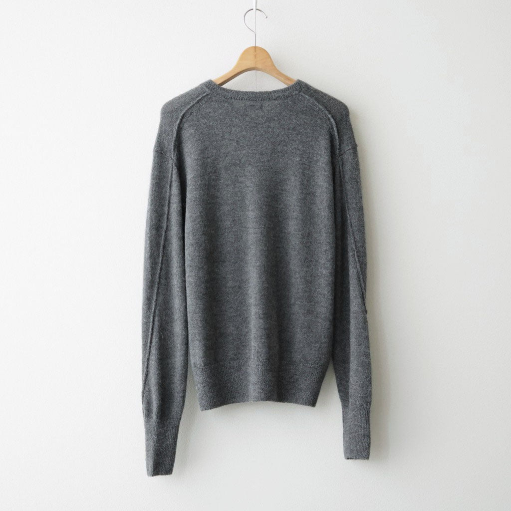 Baby Alpaca V-neck Sweater #M.Gray [YK26FW01379S]