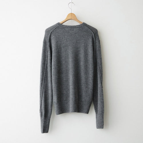 Baby Alpaca V-neck Sweater #M.Gray [YK26FW01379S]