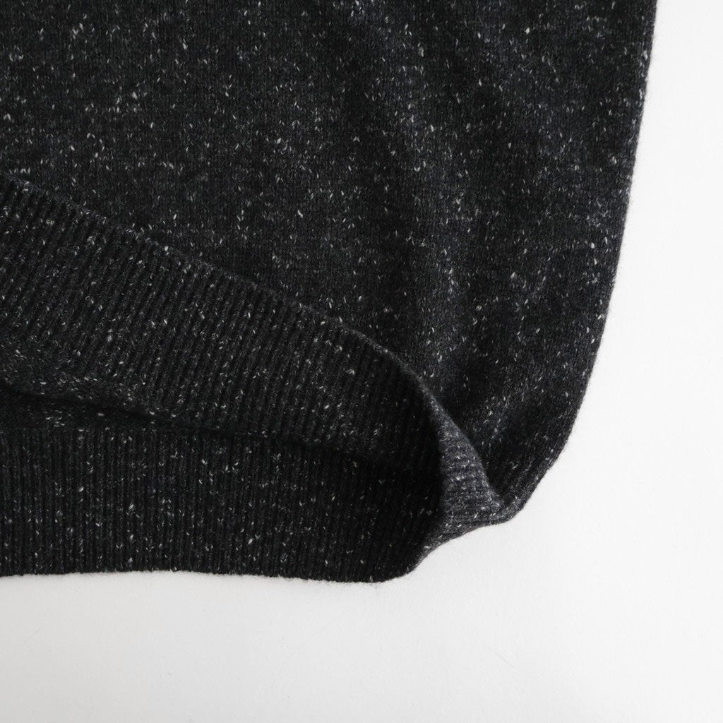 CASHMERE NEP KNIT POLO #MIX BLACK [A26AP02NE]