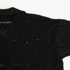 CROCHET KNIT SHIRT #BLACK [YK25SS001011S]