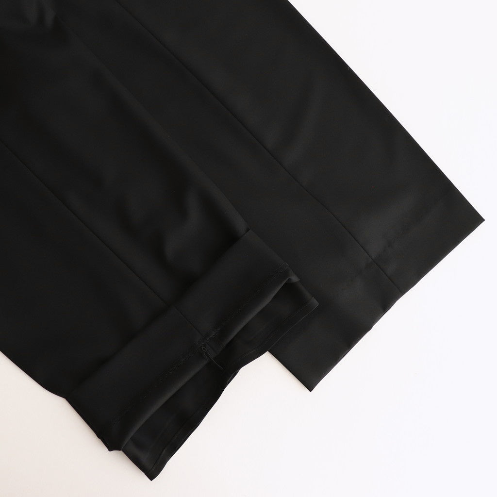 SUPER FINE TROPICAL WOOL TWO-TUCK SLACKS #BLACK [A25SP04MT] – ciacura